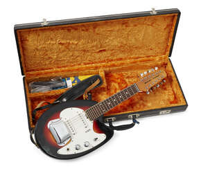 
	
		A c.1964-66 Vox V257 Mando 12 String Electric Guitar In Sunburst Finish, serial no....