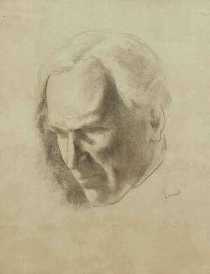
	
		Jacob Kramer,
		Ukrainian/British 1892-1962-
		 
		Portrait of a man;
		 
		