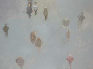 
	
		Caroline Yates, 
		British b.1960 - 
		 
		Castle Tourists; 
		 
		oil on canvas,...
