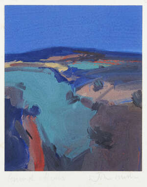 
	
		John Miller FRSA, 
		British 1931-2002 - 
		 
		Penwith Hills; 
		 
		gouache on...