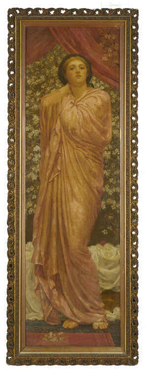 
	
		After Albert Joseph Moore ARWS, 
		British 1841-1893- 
		 
		Blossoms; 
		 
		oil on...
