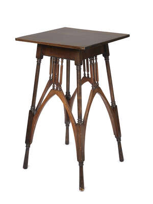 
	
		Mackay Hugh Baillie Scott (1865-1945), a walnut occasional table
		c.1898
		The almost...