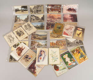 
	
		A collection of thirty nine post cards, mostly early/mid 20th century, featuring...
