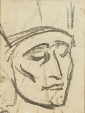 
	
		Henri Gaudier-Brzeska,
		French 1891-1915-
		 
		Study for Madonna, 1912;
		 
		pencil...