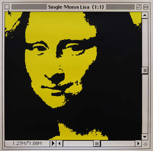 
	
		George Pusenkoff, 
		Russian b.1953- 
		 
		Single Mona Lisa (Yellow), 1999; 
		 
		
