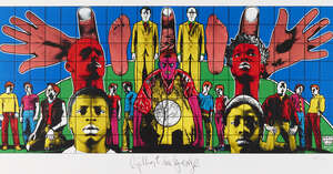 
	
		Gilbert and George,
		British b.1943 & 1942-
		 
		Death after Life, 2008; 
		 
		offset...