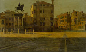 
	
		Robert Frame, 
		Scottish c.1922-1989 - 
		 
		Campo Santi Giovanni e Paolo, Venice, 1975;...