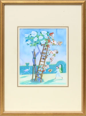 Michael Foreman OBE,&nbsp;British b.1938 -&nbsp;A large rose-tree stood near the entrance of the garden:...