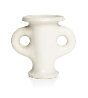 
	
		Gerald de Witt, a Fulham Pottery vase 
		c.1940, impressed marks to base 
		An unusual...