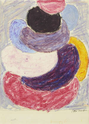 
	
		Sir Terry Frost RA, 
		British 1915-2003- 
		 
		Untitled, 1970; 
		 
		wax pastel and...