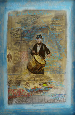 
	
		Peter Moore, British, late 20th century/21st century -Untitled on board, 1997; mixed media on...