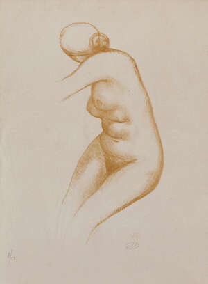 
	
		Aristide Maillol,
		French 1861-1944-
		 
		Untitled (Nude);
		 
		lithograph...
