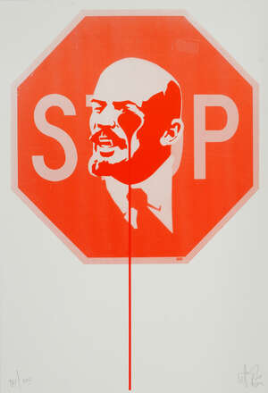 Pure Evil,
British b.1968
 
Stop Lenin, 2017;
 
screenprint in colours on 280gsm Fine Art wove,...