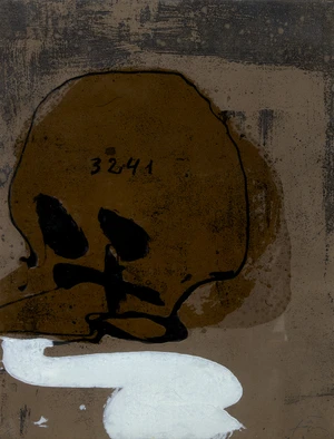 

Antoni T&agrave;pies,&nbsp;




Spanish 1923-2012,&nbsp;Crani amb Xifres, 1991;&nbsp;carborundum, etching and...