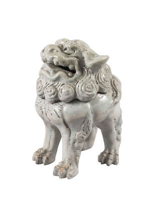 
	
		A Chinese stoneware censor, 19th century, modelled as a Buddhist lion, 20cm high  

	


