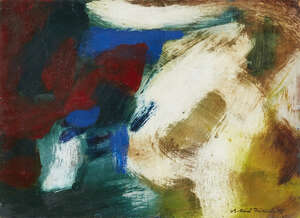 
	
		Clifford Fishwick,
		British 1923-1997-
		 
		Rocks and Sea;
		 
		oil on board,...