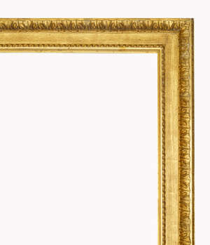 An English Gilded Oak and Composition Watts Style Frame, early 20th century, with plain sight...
