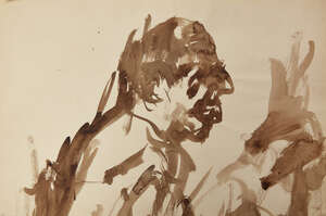 Erich Kahn, German/British 1904-1980- Figurative studies, c.1959; 
eight black in studies, each bear...