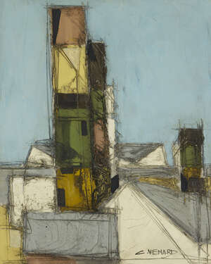 Claude Venard,
		French, 1913 1999- 
		 
		Bretagne, 1956;
		 
		oil on canvas, signed, lower right; titled and dated 1956, 70 x 58cm (ARR) 
		 
		Pr