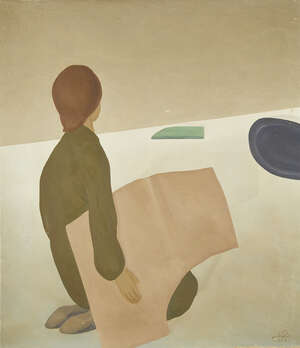 Albert Reuss,Austrian/British 1889 1975,
 
Untitled, figure, 1958;
oil on canvas, signed and dated...