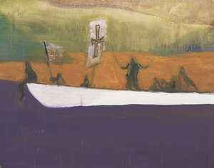 
	
		Peter Doig, 
		Scottish b.1959- 
		 
		Canoe, 2008; 
		 
		aquatint in colours on wove,...