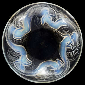 
	
		Calypso (Coupe) No. 10-381, a Lalique opalescent glass bowl
		Designed 1932, stencil...