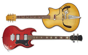 
	
		A Late 60s Jazz Style Semi-Hollow Electric Guitar in Blonde Finish, with 20 frets, with...