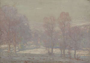 
	
		George Houston RSA RI RSW, 
		 
		Scottish 1867-1947- 
		 
		Wooded hillside in...
