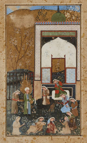 
	
		An illustration from a Safavid: Yusuf and Zulaykha, Shiraz, Iran, 16th century,  
		