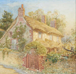 
	
		Henry John Stock RI ROI, British 1853-1930- Blakes Cottage, Felpham, 1917; watercolour and...