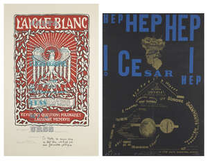 
	
		Henri Chopin, 
		French 1922-2008- 
		
		L'URSS agrippe l'ordre. L'aigle blanc, 1974...