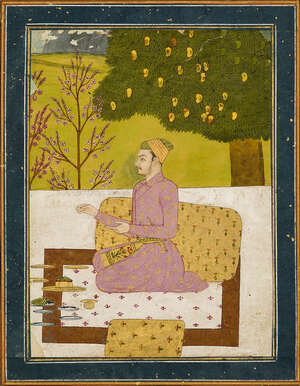 
	
		A Mughal prince, Provincial Mughal school, India, second half 18th century, opaque...
