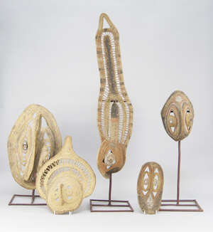
	
		A collection of five yam masks, Papua New Guinea (5)

	

