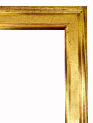 
	
		An English Gilded Oak Whistler Style Frame, late 19th century, with plain frieze between...