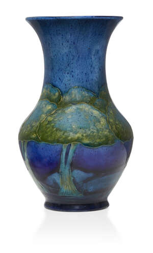 
	
		William Moorcroft (1872-1945), a Moonlit Blue pattern ceramic vase
		c.1925, signed W M,...