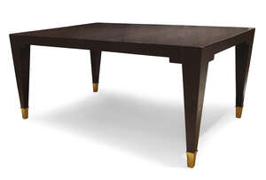 
	
		Donghia, a stained wood extending dining table  
		c.2010  
		The rectangular top with...