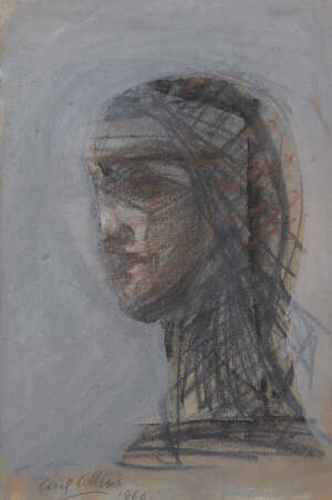 
	
		Cecil Collins RA MBE, 
		British 1908-1989- 
		 
		Classical Head, 1960; 
		 
		