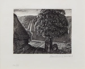 Paul Drury,&nbsp;British 1903-1987,&nbsp;September, 1928;&nbsp;etching on laid,&nbsp;signed, dated and numbered No.71 in...
