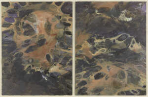 
	
		Heather Libson, 
		British b.1960 - 
		 
		Echoes, 1994; 
		 
		mixed media on two...