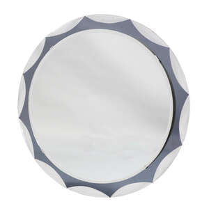 
	
		Metalvetro, 
		 
		Wall mirror, circa 1960, 
		Mirrored glass, chromed steel, 
		