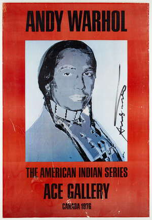 
	
		Andy Warhol, 
		American 1928-1987- 
		 
		The American Indian series (Red), 1981;...