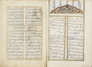 
	
		Sazay Hasan De De Zada, Divan, copied by Dervish Husain al-Rudusi (from the island of...