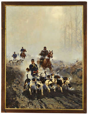 
	
		René Charles Pierre Princeteau, 
		French 1843-1919- 
		 
		Early morning, bringing...