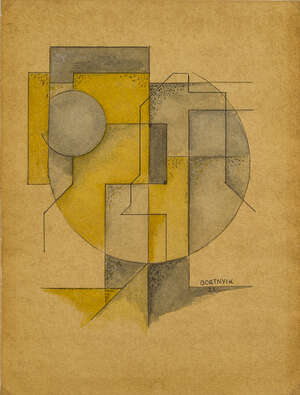 
	
		Sándor Bortnyik,  
		Hungarian 1893-1976- 
		 
		Composition, 1923; 
		 
		ink and...