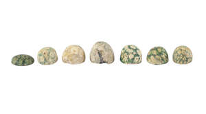 A group of seven Roman-Egyptian mosaic gaming pieces Romano-Egyptian, 2nd-4th century AD (7)
		 
		Provenance: Private collection New York, acquired 1970s  