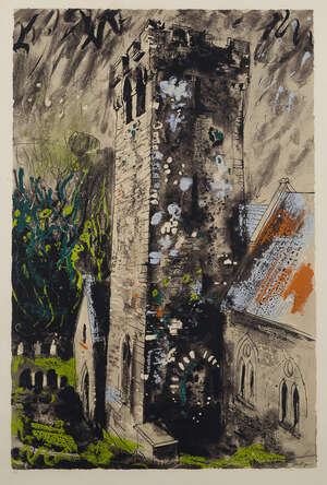 
	
		John Piper CH,
		British 1903-1992-
		 
		Castle Martin [Levinson 259], 1976;
		 
		