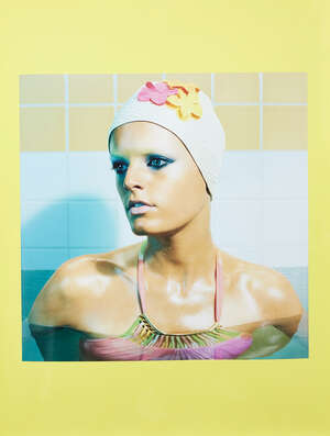 
	
		Miles Aldridge, 
		British b.1964-
		 
		Bather #2, 2015;
		 
		photolithograph with...
