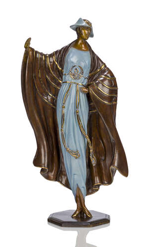 
	
		Erté (Romain de Tirtoff, Russian, 1892-1990), a  cold-painted bronze  
		'Rue de la...