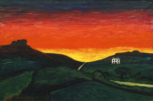 
	
		Alan Lowndes, 
		British 1921-1978- 
		 
		Serene Sunset;
		 
		oil on canvas,...