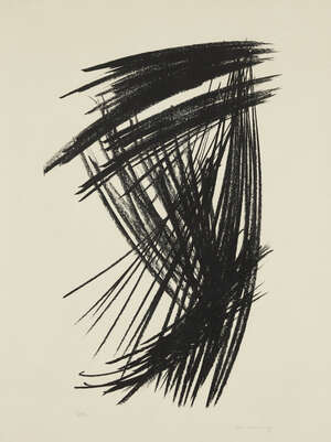 
	
		Hans Hartung,
		German/French 1904-1989-
		 
		L14 Schwarz-Weis, 1957;
		 
		lithograph...